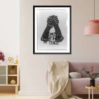 Historic Framed Print, Come together in peace,  17-7/8" x 21-7/8"