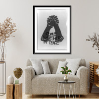 Historic Framed Print, Come together in peace,  17-7/8" x 21-7/8"