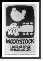 Woodstock 3 days of peace and music. and love, Historic Reproduction