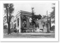 Historic Framed Print, Ruins of the New Presbyterian Church, Bennettsville, S.C., destroyed by fire of unknown origin, 4:30 a.m., Aug. 24, 1907, view from the north,  17-7/8" x 21-7/8"