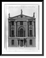Historic Framed Print, Elevation of the House of the Society for the Encouragement of Arts, Manufactures & Commerce, situated in John Street, Adelphi.R. & J. Adam, architect, 1772 ; T. Nivares, sculp.,  17-7/8" x 21-7/8"