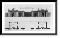 Elevation of the gateway of Shelburne House, towards Berkeley Square ; Plan of the gateway & porters' lodges at Shelburne House.R. Adam, architect, 1767 ; Thos. Nivares, fecit. Antique Wall Art Pri