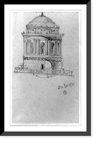 Dome, probably for West Virginia Capitol Complex (Charleston, W. Va.). Perspective sketch elevation.CG, Antique Print