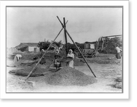 Historic Framed Print, Peasants at work, Russia.,  17-7/8" x 21-7/8"