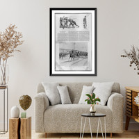 Historic Framed Print, Giving the butt the way the regular" infantry tackles a mob.Frederic Remington. One of Capt. Capron's battery-men.Frederic Remington. The Chicago strikes. United States Cavalry in the stock-yards",  17-7/8" x 21-7/8"