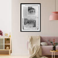 Historic Framed Print, Illinois National Guards picket in the streets of Chicago at night.Frederic Remington. The Chicago strikes. United States infantry in the stock-yards.Frederic Remington,  17-7/8" x 21-7/8"