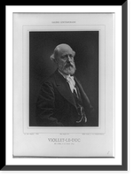 Eugene-Emmanuel Viollet-le-Duc, half-length portrait, facing right.Phot. Goupil et Cie, Antique Print