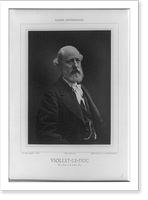 Eugene-Emmanuel Viollet-le-Duc, half-length portrait, facing right.Phot. Goupil et Cie, Antique Print
