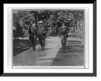 The Death of President McKinley. President Roosevelt conferring with Senator Hanna, on the way to the Milburn house, Vintage Poster
