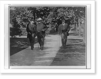 The Death of President McKinley. President Roosevelt conferring with Senator Hanna, on the way to the Milburn house, Vintage Poster