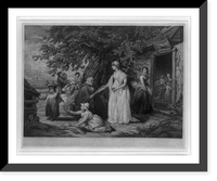 Historic Framed Print, [The gleaners returned],  17-7/8" x 21-7/8"