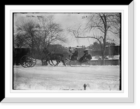 Historic Framed Print, Horse drawn carriages in Central Park, New York City,  17-7/8" x 21-7/8"