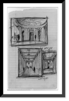 West Virginia Capitol Complex (Charleston, W. Va.). Three interior perspective sketch studies.CG. Classic, Antique Wall Art