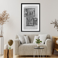 West Virginia Capitol Complex (Charleston, W. Va.). Three interior perspective sketch studies.CG. Classic, Antique Wall Art