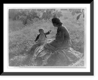 Historic Framed Print, Mother and child. sunlight.Eduard J. Steichen.,  17-7/8" x 21-7/8"