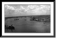 Historic Framed Print, Panorama of Havana, Cuba,  17-7/8" x 21-7/8"