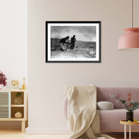 Historic Framed Print, Yebichai, patient in sweat bath,  17-7/8" x 21-7/8"