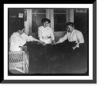 Seance with three women holding hands on table, Antique Wall Art