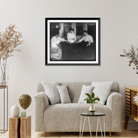 Seance with three women holding hands on table, Antique Wall Art