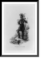 Historic Framed Print, [Proof for bank note vignette showing Indian standing on cliff overlooking harbor].Rawdon, Wright, Hatch & Edson, New York.,  17-7/8" x 21-7/8"