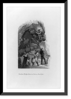 Historic Framed Print, [Proof for bank note vignette showing men working in mine].Rawdon, Wright, Hatch & Edson, New York.,  17-7/8" x 21-7/8"