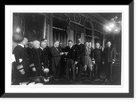 Sec. Daniels receiving check from Maj. Evelyn Wrench, Vintage Print