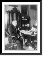 Historic Framed Print, [William McKinley, full-length portrait, seated at desk, facing right, June 7, 1898],  17-7/8" x 21-7/8"