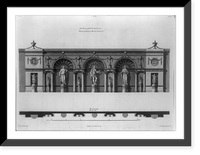 South elevation of the wall in the back court ; plan of the wall.Rt. Adam, architect, 1772 ; Dom. Cunego, incidit, Antique Print