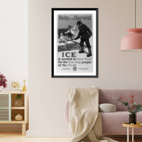 Help in the harvest ice is needed to save food for the starving people of the world.sponsored by United States Food Administration ; National Association of Ice Industries. Antique Wall Art Print
