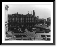 Historic Framed Print, [View of plaza and buildings, Havana, Cuba].Taller Fotografico.,  17-7/8" x 21-7/8"