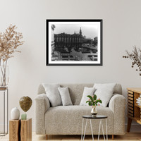 Historic Framed Print, [View of plaza and buildings, Havana, Cuba].Taller Fotografico.,  17-7/8" x 21-7/8"
