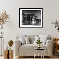 Historic Framed Print, [Fountain in front of the National Casino at Marianao, Cuba],  17-7/8" x 21-7/8"