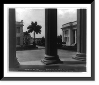 Historic Framed Print, Cuba, Havana, University of Havana. a partial view of the gardens,  17-7/8" x 21-7/8"