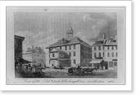 Historic Architecture - Boston - View of the Old Brick Meeting, 1808