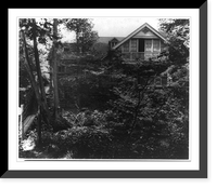 Elon Huntington Hooker house, Greenwich, Conn., view of exterior with open door on second floor balcony, Vintage Poster