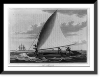 Historic Framed Print, A Jangada,  17-7/8" x 21-7/8"