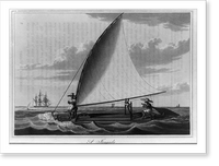 Historic Framed Print, A Jangada,  17-7/8" x 21-7/8"