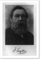 Friedrich Engels, head-and-shoulders portrait, facing front Classic, Antique Wall Art