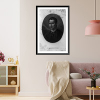 Niccol&ograve; Machiavelli, head-and-shoulders portrait, facing front, Antique Wall Art