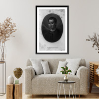 Niccol&ograve; Machiavelli, head-and-shoulders portrait, facing front, Antique Wall Art
