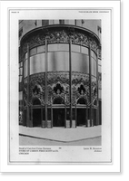 Historic Framed Print, Detail of cast-iron corner entrance, store of Carson Pirie Scott & Co., Chicago,  17-7/8" x 21-7/8"