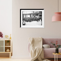 Crowd at suffragette meeting, New York, Antique Poster