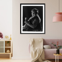 Historic Framed Print, [Actor from Mack Sennett comedy film in Roman toga seated holding wine glass].Abbe.,  17-7/8" x 21-7/8"