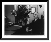 Mellon spends birthday at desk in Treasury.Underwood & Underwood, Washington. Classic, Antique Print