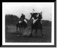 Historic Framed Print, Hot action in the polo match today between the teams of the 6th Field Artillery and the 16th Field Artillery. This was the first match of the War Dept. Polo Association Tournament opening today,  17-7/8" x 21-7/8"