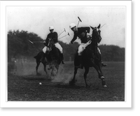 Historic Framed Print, Hot action in the polo match today between the teams of the 6th Field Artillery and the 16th Field Artillery. This was the first match of the War Dept. Polo Association Tournament opening today,  17-7/8" x 21-7/8"