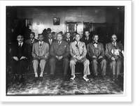 Group portrait of members of the Brotherhood of Sleeping Car Porters taken at national board meeting, Historic Reproduction