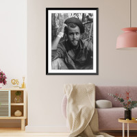 Historic Framed Print, [American soldier, half-length portrait, facing front, with bandaged wrist scratching head],  17-7/8" x 21-7/8"