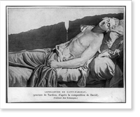 Lepelletier de Saint-Fargeau.gravure de Tardieu, d'apr&eacute;s la composition de David, Vintage Wall Art