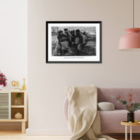 Historic Framed Print, For the iron mine foundations; Magnet Mountain,  17-7/8" x 21-7/8"